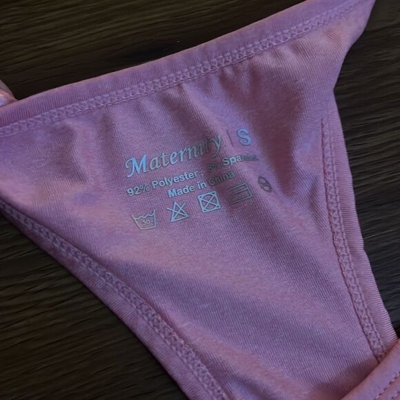 Pink Tank - Maternity Racerback Tank Top - Size Small Workout Top - Picture 3 of 3